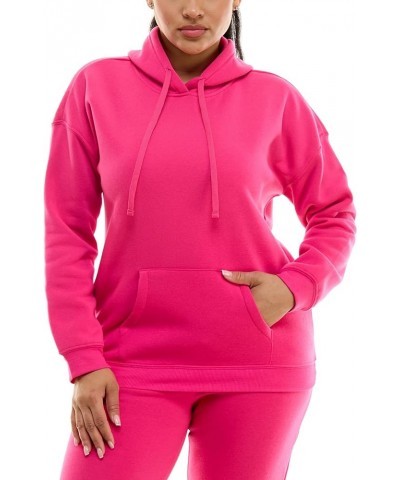 Modified Boyfriend Length Pullover Hoodie, Oversized Fit and Extreme Drop Shoulder Fuchsia Purple $13.56 Hoodies & Sweatshirts