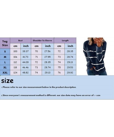 Women's Long Sleeve Sweatshirt Oversized Casual 2023 Fall Winter Fashion Y2K Hoodies Relaxed Fit Color Block Pullover 4-blue ...