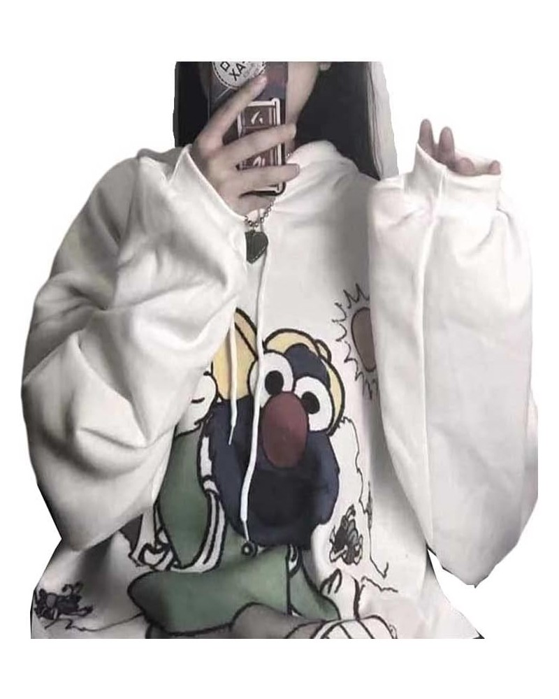 Gothic women's hooded sweater female raw bag easier doodle print plus velvet thick long sleeve shirt Y2K Clothes Style 7 $17....