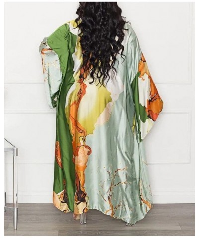 Summer Cardigan For Women Lightweight Satin Open Front Long Kimono Swimsuit Cover Ups Silk Robe Plus Size Light Green $17.04 ...