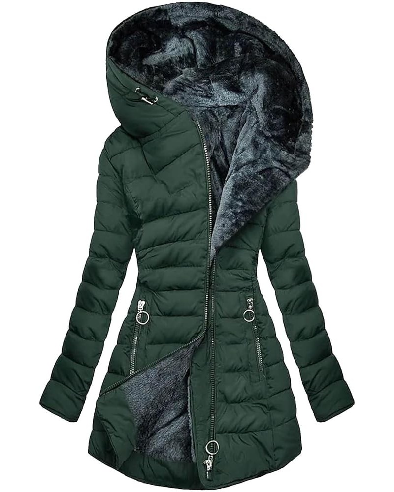 Winter Coats For Women With Hood Fleece Lined Thicken Puffer Coat Sherpa Warm Jackets Trendy 2023 Outfits Clothes J02-green $...