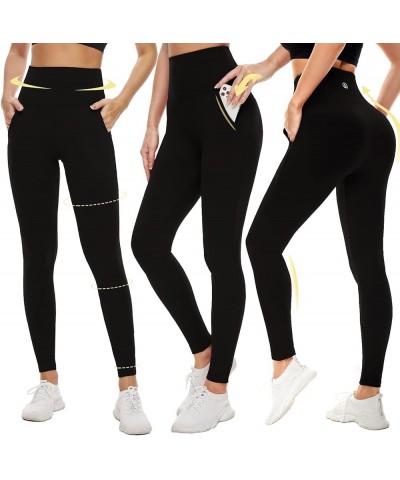 Leggings with Pockets for Women - Yoga Pants with Pockets,Soft High Waist Tummy Control Non See Through Workout Pants Small-M...