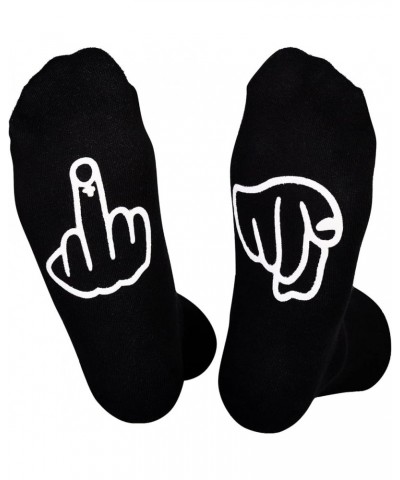 Show off Funny Colorful Novelty Socks ，Gag Christmas Gifts for Men and Women New Year Middle Finger - Black $6.47 Activewear