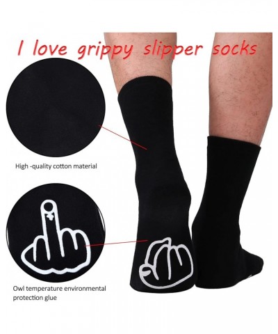 Show off Funny Colorful Novelty Socks ，Gag Christmas Gifts for Men and Women New Year Middle Finger - Black $6.47 Activewear