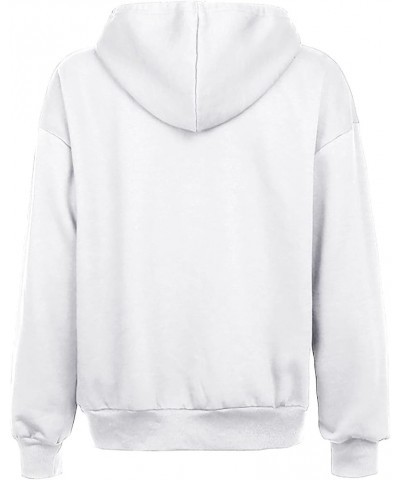 Sweatshirt for Womens Fashion Full Zip Hoodie Oversized Long Sleeve Jackets Y2k Trendy Teen Girls Fall Clothes 2023 J019-whit...