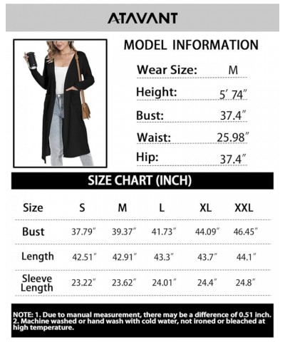 Long Cardigan for Women Trendy, Lightweight Cardigans for Women in Fall, Soft Solid Cardigan with 2 Pockets Black $11.52 Swea...