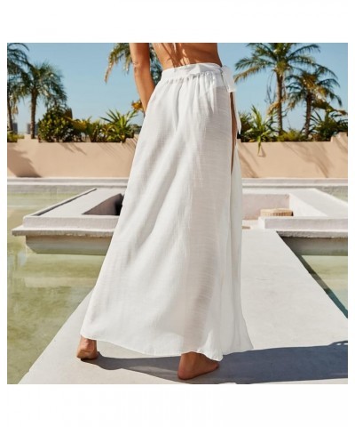 Sarong Coverups for Women Bathing Suit Wrap Swimsuit Skirt Beach Bikini Cover Up Swimwear Chiffon White $12.09 Swimsuits