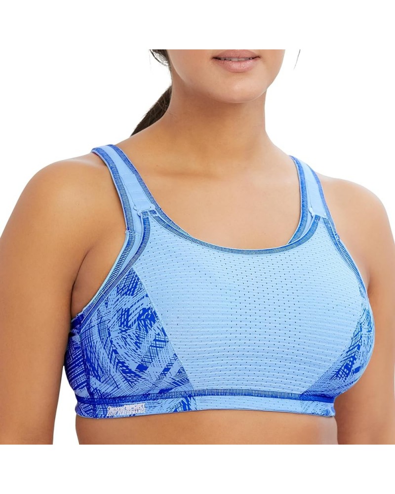 Women's Elite Performance Adjustable Wirefree Sport Bra 1167 Blue $16.47 Others