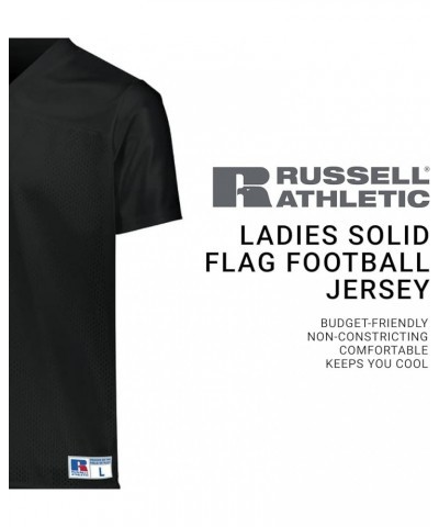 Women's Ladies Solid Flag Football Jersey Black $11.57 Jerseys