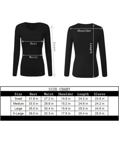 Women's Long Sleeve Crew Neck T-Shirt Basic Solid Slim Fit Cotton Tops Peacock Blue $12.50 T-Shirts