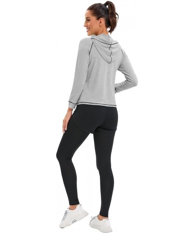 Women's 5pcs Sport Suits Fitness Yoga Running Athletic Tracksuits Light Grey $27.92 Activewear