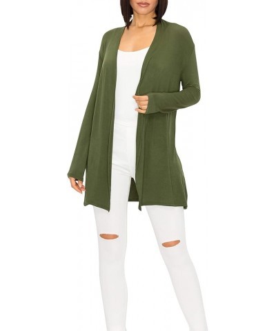 Women's Long Cardigans Wrap Sweater - Lightweight Summer Dress with Open Front - Comfy, Commuting, Work and Travel Ll Olive G...