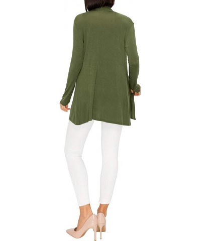 Women's Long Cardigans Wrap Sweater - Lightweight Summer Dress with Open Front - Comfy, Commuting, Work and Travel Ll Olive G...