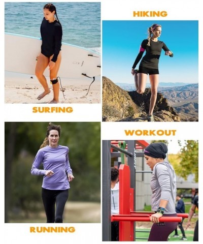 Women's UPF 50+ Sun Protection Long Sleeve Shirts Rash Guard Shirts Quick Dry Lightweight Hiking Shirts Black $13.49 Activewear