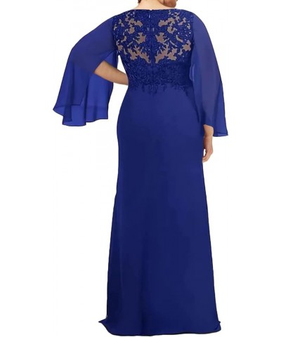 Mother of The Bride Dresses Long Evening Formal Dress V Neck Wedding Guest Gowns Ruffles Lace Applique Women's Teal $43.24 Dr...