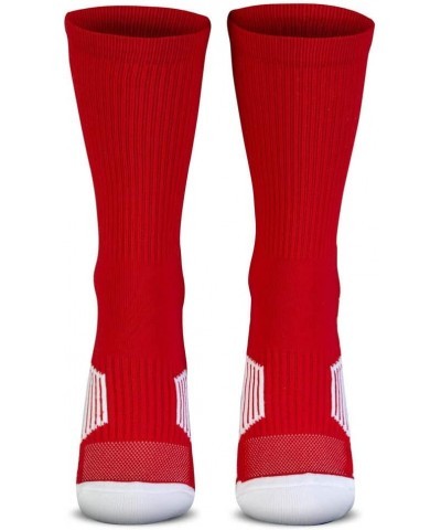 Custom Team Number Crew Socks | Youth & Adult Athletic Socks Red | Choose Your Number 0 Team Number $10.07 Socks