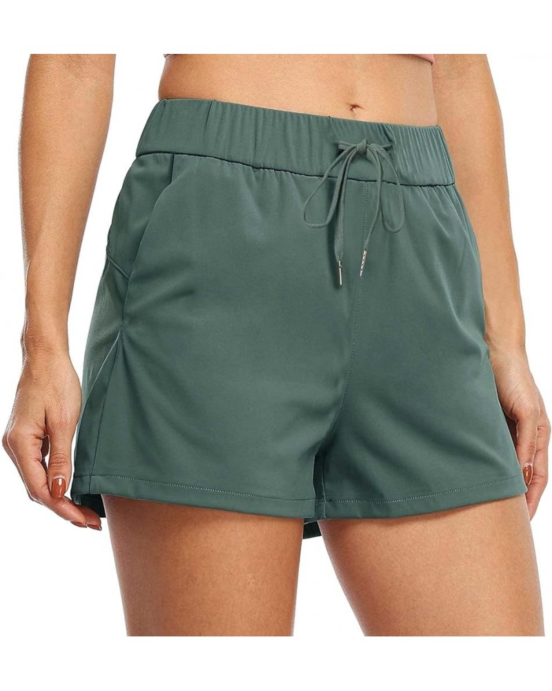 Women's Plus Size Casual Shorts Drawstring Wide Leg Shorts Loose Summer Shorts Elastic Waist Shorts B01-ag $7.69 Activewear