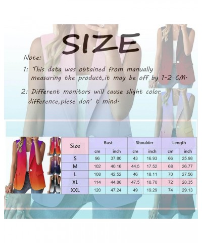 Women Sleeveless Blazers 2024 Open Front Button Outerwear Trendy Suit Vest Plus Size Lapel Casual Office Cardigan Vests 06-bl...