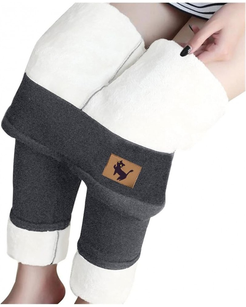 2023 Winter Sherpa Fleece Lined Leggings Women Plus Size High Waist Stretchy Thermal Pants Warm Thick Legging Yoga Pants O-gr...