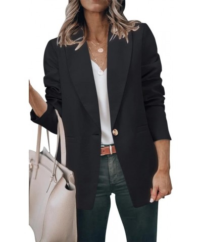 Women's Casual Lightweight Blazer Jacket Suits Lapel Long Sleeve for Daily/Work 02 Black $22.50 Blazers