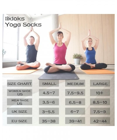 Yoga Socks for Women with Grips, Non-Slip Full Toe Socks for Pilates Barre Dance Ballet Fitness (2-3 Pairs) Bs1001: 2 Pairs/B...