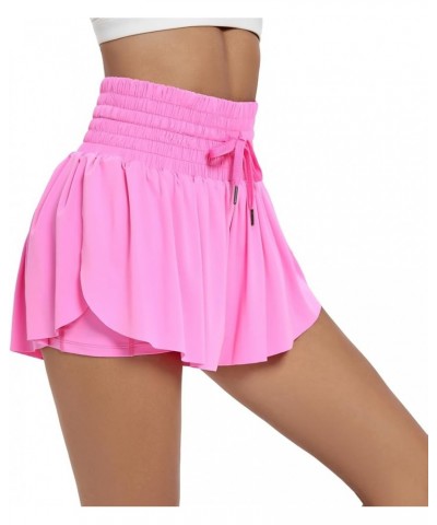 Flowy Athletic Shorts for Women High Waisted Gym Yoga Workout Running Tennis Skirt Skort Cute Clothes Casual Summer Hot Pink ...