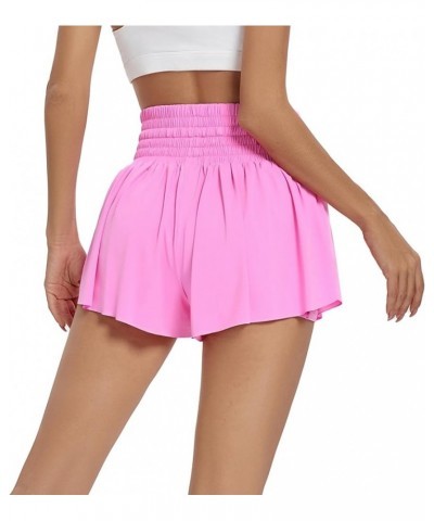 Flowy Athletic Shorts for Women High Waisted Gym Yoga Workout Running Tennis Skirt Skort Cute Clothes Casual Summer Hot Pink ...