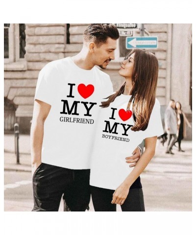 King and Queen Couples Valentines Day Shirt Novelty Short Sleeved Love Printed Tee Shirts Comfortable Lover Matching T-Shirt ...