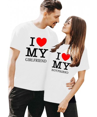 King and Queen Couples Valentines Day Shirt Novelty Short Sleeved Love Printed Tee Shirts Comfortable Lover Matching T-Shirt ...