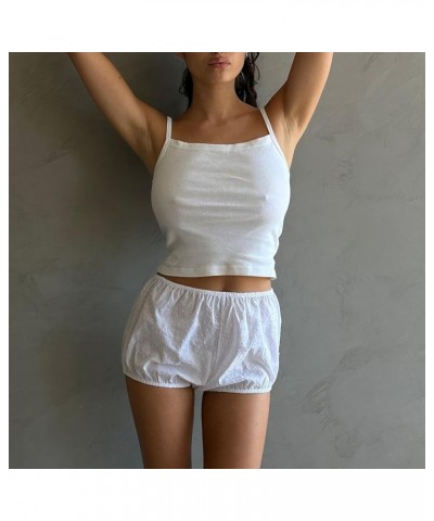 Women's Y2k Striped Lounge Shorts Elastic High Waist Cute Pajama Shorts Summer Wide Leg Bottoms Sleep Shorts Bloomers Multi-c...