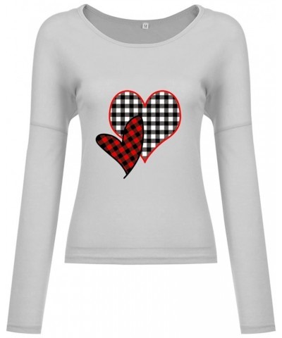 Valentines Day Oversized Sweatshirt For Women Fashion Love Heart Graphic Tops Sexy V Neck Long Sleeve Shirts Trendy I04-gray ...