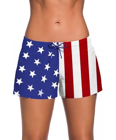 Swim Shorts for Women，Women's Sport Board Shorts Swimsuit Bottom Womens Swim Shorts American Flag $7.49 Swimsuits