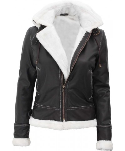 Real Lambskin Womens Leather Jacket - Shearling Leather Jackets for Women Mary - Brown Shearling Jacket $94.08 Coats