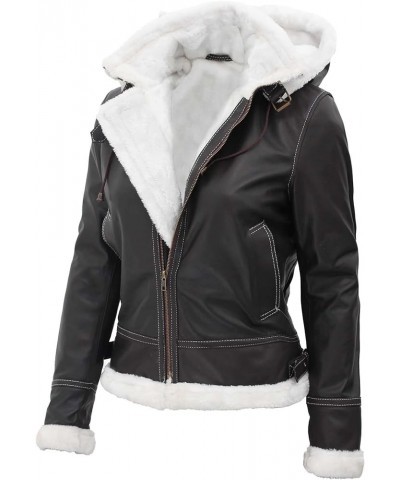 Real Lambskin Womens Leather Jacket - Shearling Leather Jackets for Women Mary - Brown Shearling Jacket $94.08 Coats