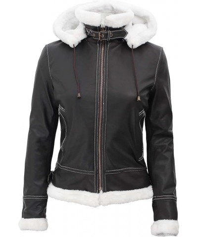 Real Lambskin Womens Leather Jacket - Shearling Leather Jackets for Women Mary - Brown Shearling Jacket $94.08 Coats