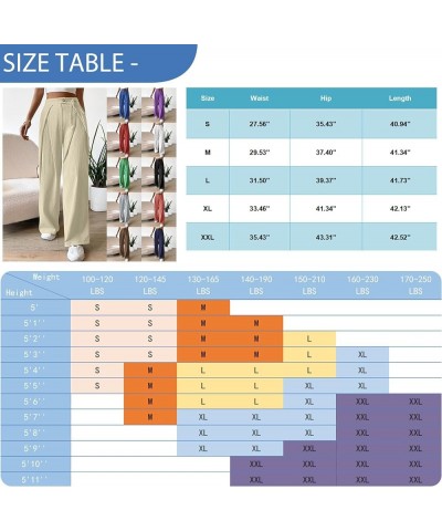 Cotton Linen Pants for Women, Summer 2023 High Waist Wide Leg Pants Dressy Casual Plus Size Trousers A-khaki $7.10 Pants