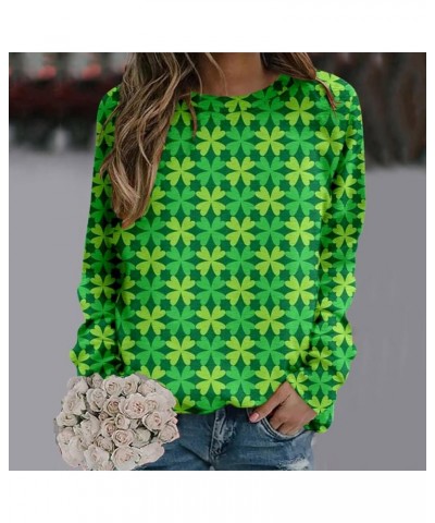 Funny St Patricks Day Shirt Women's Casual Belted Sweatshirt Long Sleeved Solid Color Trendy Sweater for Women 2024 G1-khaki ...