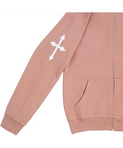 Women Men Full Zip Up Designer Hoodies Y2k Goth Hoodies Harajuku Graphic Print Oversized Jacket Streetwear A-nude Pink $12.80...