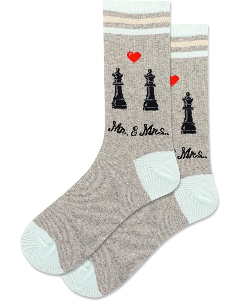 Women's Novelty Geometric Pattern Crew Grey Heather $6.61 Socks