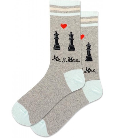 Women's Novelty Geometric Pattern Crew Grey Heather $6.61 Socks