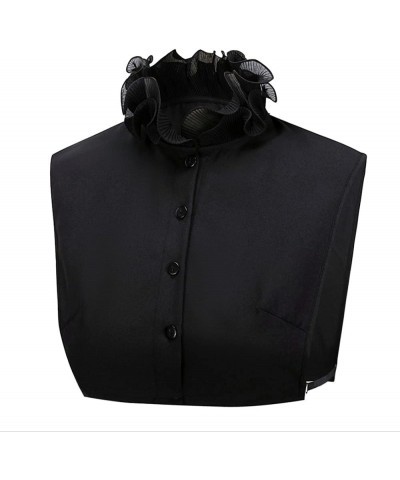 Fake Collar Detachable Dickey Collar Half Shirt Blouse Collar Faux False Collar for Women Black $9.17 Blouses