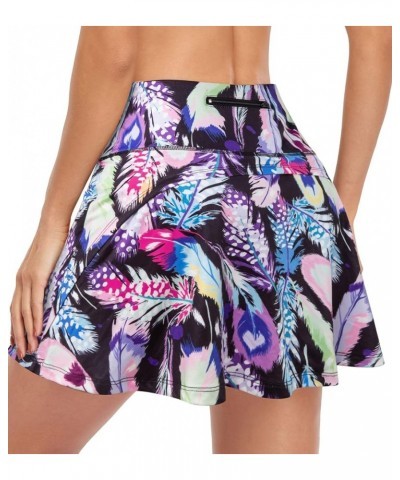 Tennis Skirts for Women with Pockets High Waisted Athletic Golf Skorts Skirts A Multicolor $15.30 Skirts