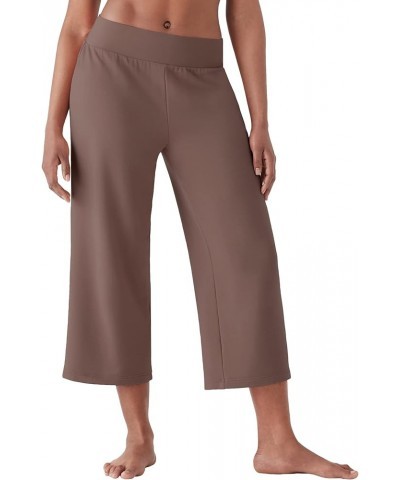 Women's Plus Size Any Wear Cropped Wide Leg Pant Mushroom $31.24 Pants