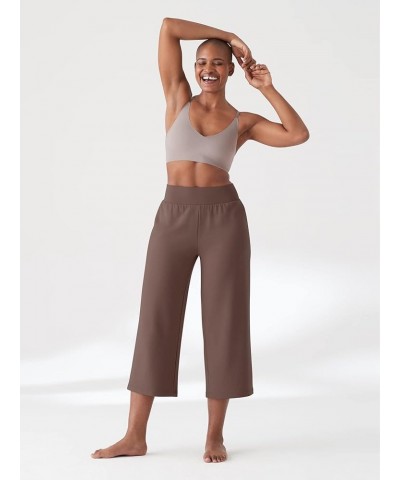 Women's Plus Size Any Wear Cropped Wide Leg Pant Mushroom $31.24 Pants