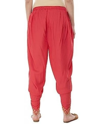 DAMIRA Creation Women/Girls Cotton/Rayon Solid Full Length Lace Loose Fit Plain Dhoti Pant/Salwar/Patiala Gajri $15.68 Pants