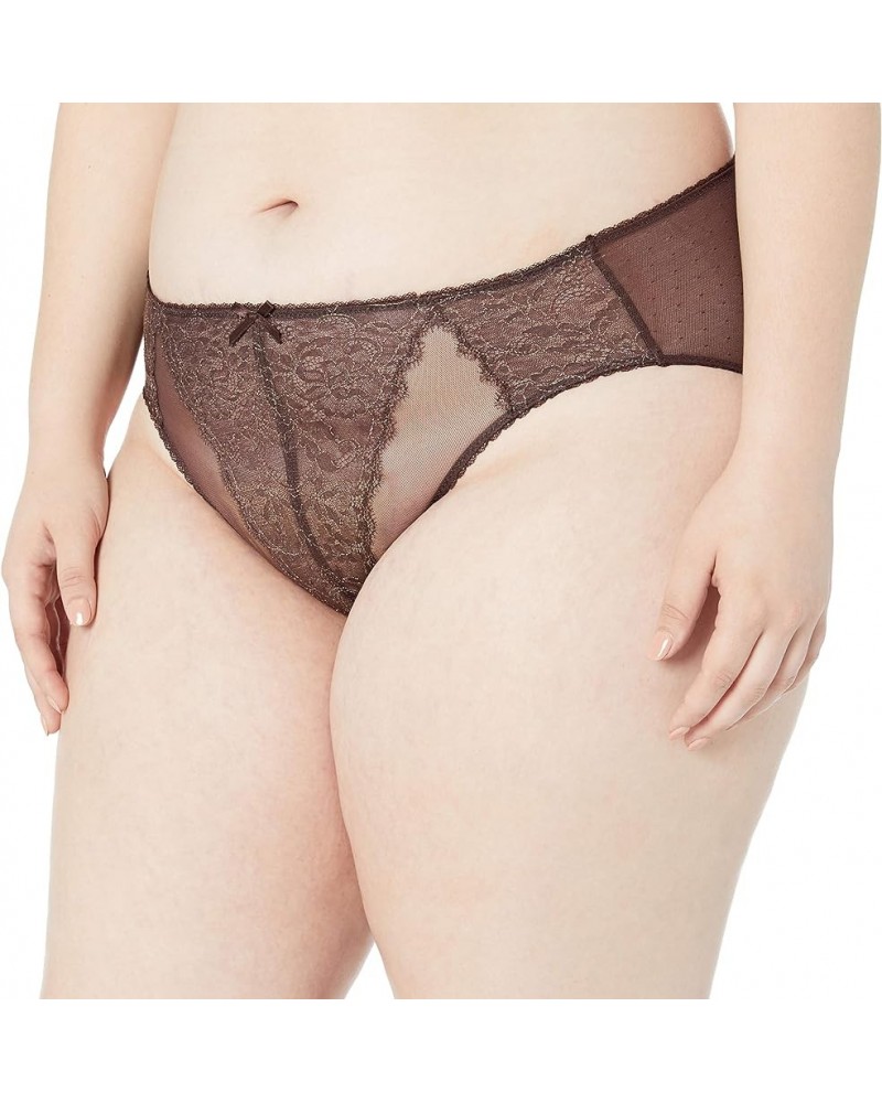 Women's Retro Chic Hi-Cut Brief Pant Chocolate Plum $17.14 Lingerie