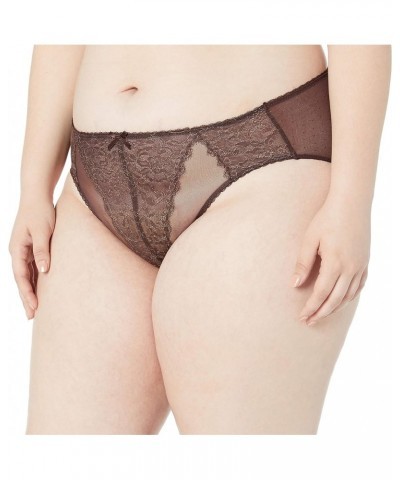 Women's Retro Chic Hi-Cut Brief Pant Chocolate Plum $17.14 Lingerie