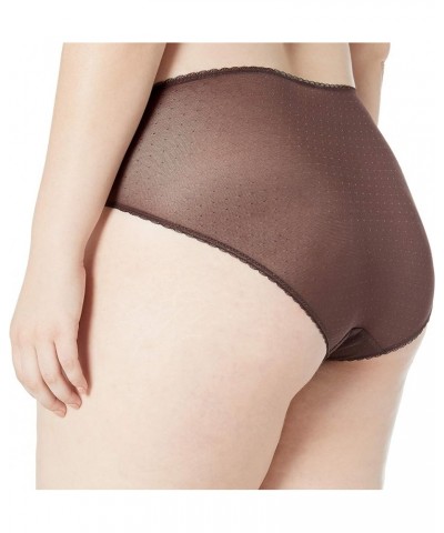 Women's Retro Chic Hi-Cut Brief Pant Chocolate Plum $17.14 Lingerie