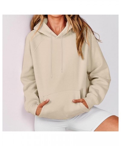 Women's Hoodies Pullover Long Sleeve Hooded Sweatshirt Trendy Loose Fit Western Hoodie Ladies Sweatshirts Clothing Solid Colo...