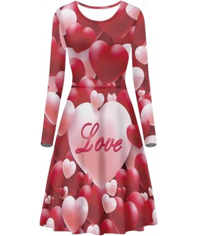 Fall Dress for Women Halloween Dresses Long Sleeve Dress Wedding Guest Love 2 $15.40 Activewear